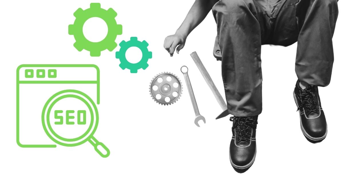 Picture of a mechanic working with tools symbolising him working on technical SEO