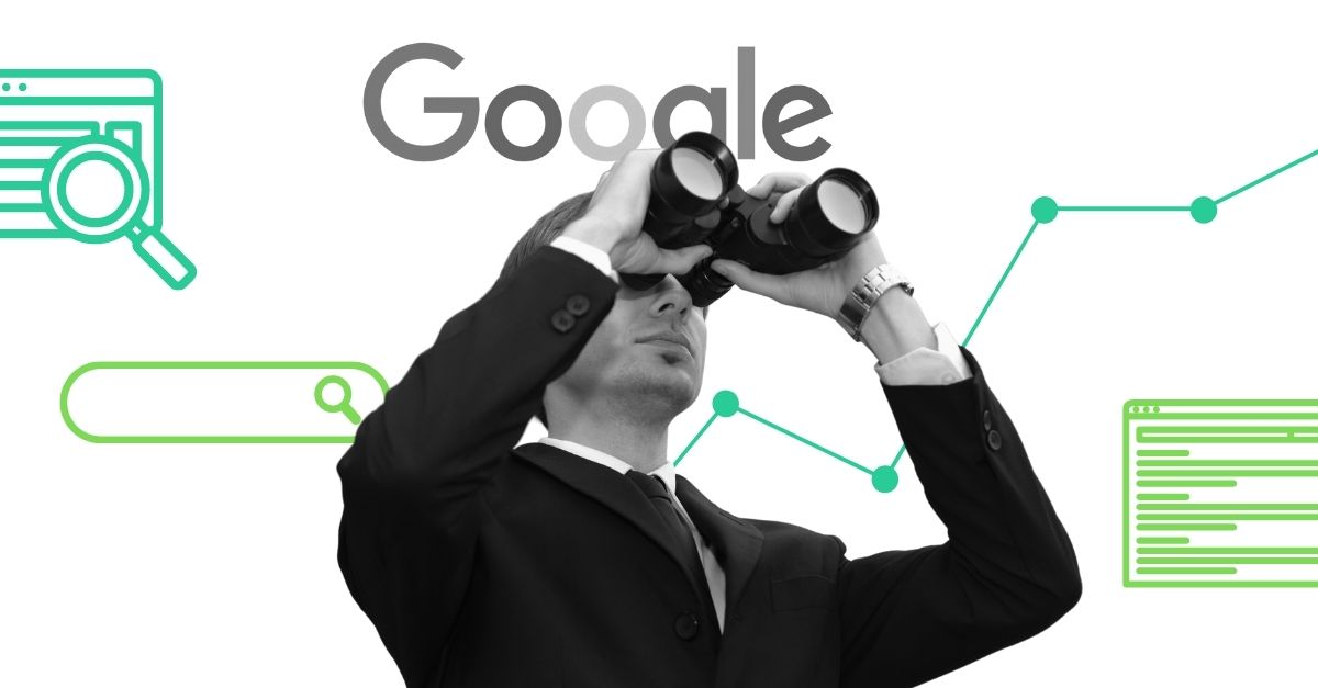 Google search engine updates - Picture of a guy looking through some binoculars