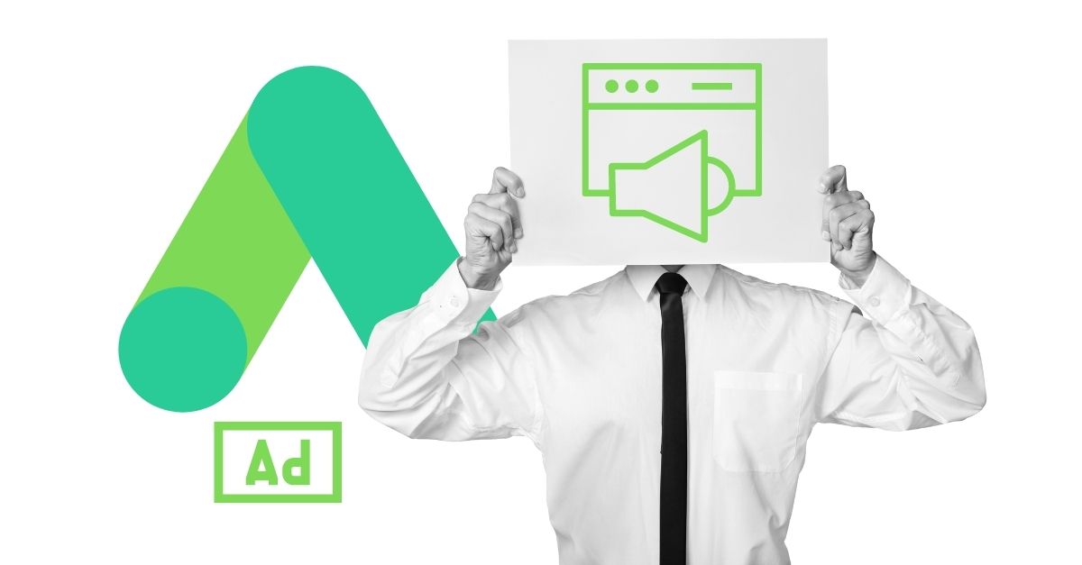 A man holding up a card that represents an ad similar to what you see with an online ad