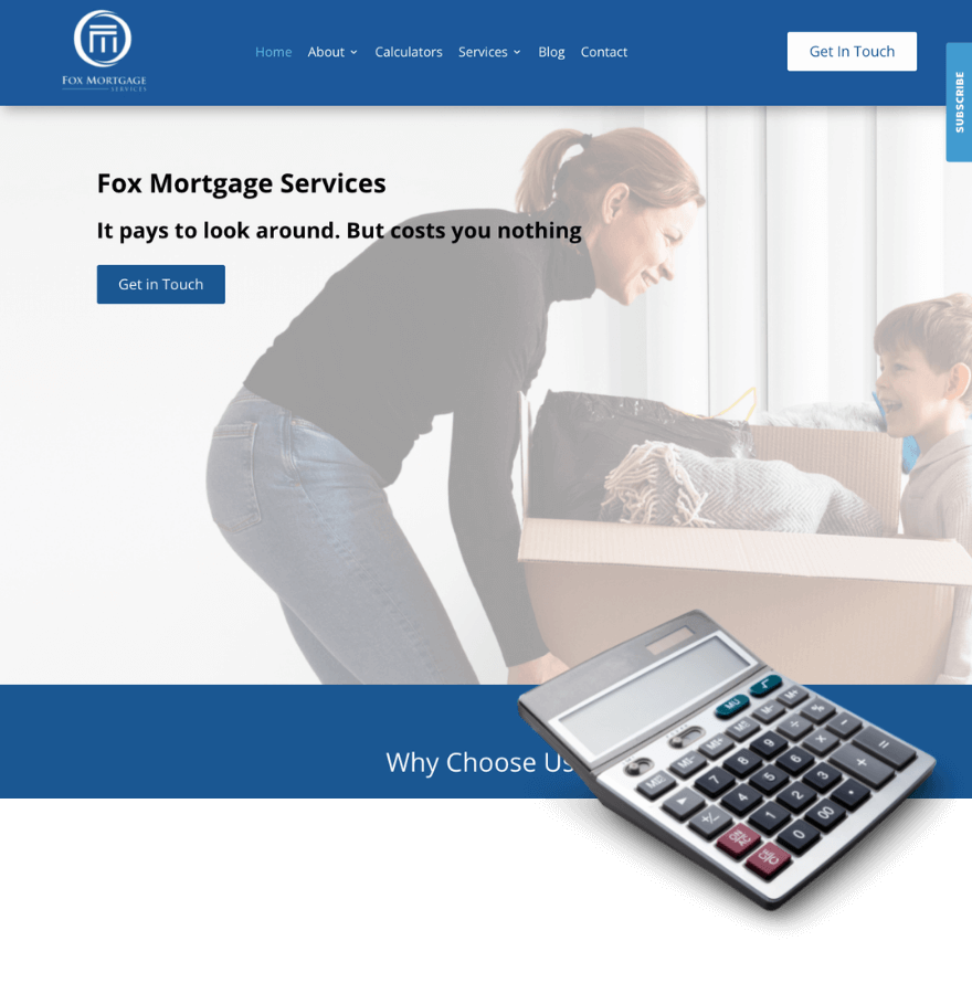 Web design for Fox Mortgage Services in Perth