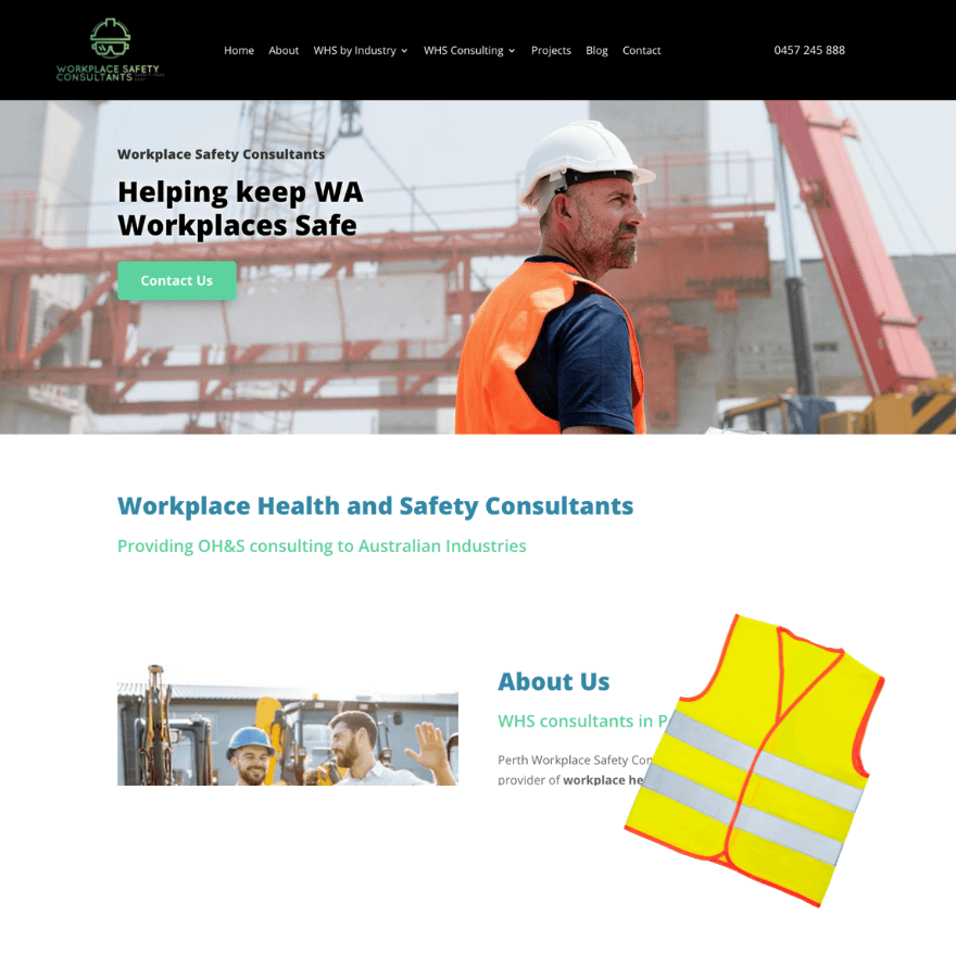 Web design for Workplace Safety Consultant